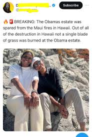 Obamas mysteriously spared in Maui fires by…living on Oahu : rfacepalm
