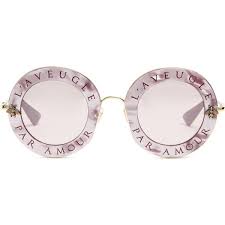 Gucci L Aveugle Par Amour Metal Sunglasses 550 Liked On Polyvore Featuring Accessories Eyewear S Metal Sunglasses Round Metal Sunglasses Sunglass Frames