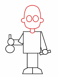 Clipart cartoon rocket scientist clinging in fear #1705009 by toonaday. Drawing A Cartoon Scientist