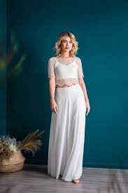 Das hochzeitskleid macht aus einer frau eine braut. Braut Hosen Und Braut Jumpsuits Hosenrock Chiffon Modestil