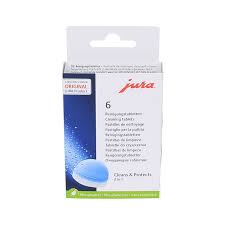 'machine is being cleaned' appears and water flows out of the coffee spout and the fine foam frother. Jura 2 Phase Coffee Machine Cleaning Tablets Pack Of 6 Cafe Corporate