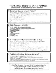 4 Building Blocks For A Great E Meal Trim Healthy Mama Trim Healthy Mama Recipe Trim Healthy