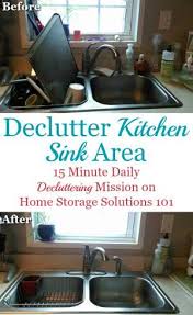 how to declutter your kitchen sink area