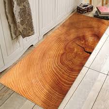 Printed Living Room Strip Carpet Non Slip Floor Mat For Entry Door Kitchen Bathroom Wood Annual Ring Circle Rugs On Carpet Non Slip Flooring Floor Mats