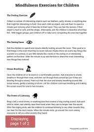 Mindfulness Activities For Children Worksheet Therapist Aid Mindfulness Activities Therapy Worksheets Counseling Kids