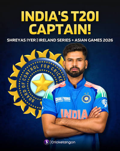 𝗔 𝗡𝗘𝗪 𝗧𝟮𝟬𝗜 𝗘𝗥𝗔 𝗕𝗘𝗚𝗜𝗡𝗦 𝗙𝗢𝗥 🇮🇳 The last two T20 World Cup-winning team are now under the leadership of Shreyas Iyer! Congratulations, Shreyas! 👏🏻 #IREvIND | #indiancricket
