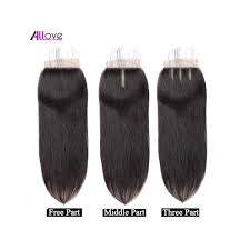 Allove Hair Brazilian Straight Hair Lace Closure 4 4 100