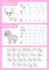 2 (beginner books) book online at best . Writing Letters Y Z Tracing Page Worksheet For Kids Practice Sheet Learn Alphabet Cute Characters Vector Illustration Cartoon Style 2170483 Vector Art At Vecteezy