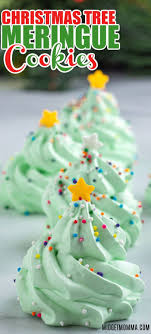 Christmas Tree Meringue Cookies Cookies Recipes Christmas Christmas Tree Meringues Recipe Christmas Tree Desserts
