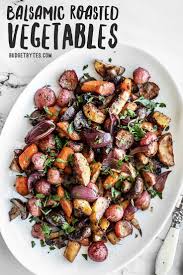 Balsamic Roasted Vegetables Recipe Budget Bytes Recipe Roasted Vegetable Recipes Steak Dinner Recipes Recipes