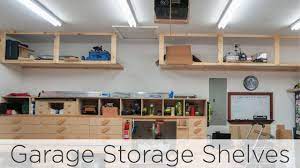 You can buy simple garage shelving kits at places like home depot or ikea for about as much as it would cost to buy the lumber. Wasted Space Garage Storage Shelves Jays Custom Creations