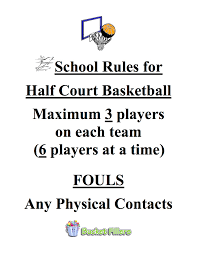 The core objective in a basketball game is to score points by putting the ball inside the hoop (basket) and to prevent the opposing team from doing the same. Basketball Rules Half Court Miller Elementary