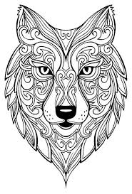 Here Are Complex Coloring Pages For Adults Of Animals Different Levels Of Details And Styles Ar Animal Coloring Pages Mandala Coloring Pages Wolf Head Drawing