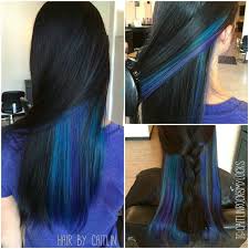 Bright Colors Are Underneath Underlights Hair Hair Styles Peekaboo Hair