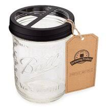 Large size container with a geometric shape. Glass Bathroom Jars Wayfair Ca