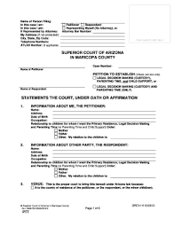 Maybe you would like to learn more about one of these? Filing Petition Of Divorce Maricopa County Arizona Fill Online Printable Fillable Blank Pdffiller