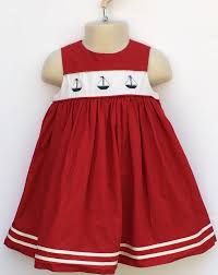 Janie And Jack Girls Size 12 18months Red Dress Sail Boats Ebay Girls Denim Dress Size Girls Red Dress