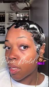 Celebrating Natural Beauty: Transforming a Long Pixie Cut with Finger Waves