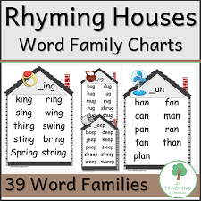 Store My Teaching Cupboard Rhyming Words Word Families Family Chart