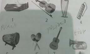 Jumlah senar yang ada pada jintreng hanya sekitar 7 buah saja. Kelompokan Alat Musik Diatas Berdasarkan Cara Dibunyikannya Brainly Co Id