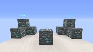 Gallery   an exposed blob containing 8 diamond ores. Old New Diamond Ore Minecraft Texture Pack