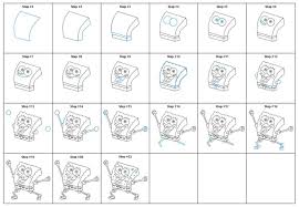 But in this case he is jumping up, which jolted his body backwards, thus shifting the contours of his square body. How To Draw Spongebob Step By Step Guide Spongebob Drawings Draw Spongebob Drawing Spongebob