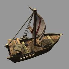 Ancient Asian Wooden Boat 3d Model Low Poly Max Obj Fbx Tga 2 In 2020 Creepy Urban Legends 3d Model Fantasy Places