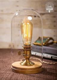 Glass Bell Jar Edison Table Lamp Desk Lamp Edison Light Etsy Edison Table Lamp Vintage Table Lamp Glass Bell Jar