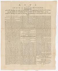 New Hampshire Acts Organizing The Election Of 1792 Washington S Re Election