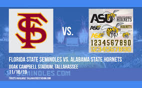 Florida State Seminoles Vs Alabama State Hornets Tickets
