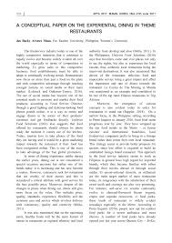 Philippines one of the most beautiful countries in the world. Pdf A Conceptual Paper On The Experiential Dining In Theme Restaurants