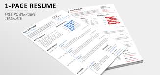 A resume should be one page most of the time. 1 Page Minimalist Resume Cv Template For Powerpoint
