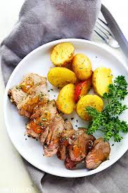 If you prefer, tent it with tin foil during the initial 20 minutes in the oven, then discard the foil and continue cooking until done. Grilled Peach Glazed Pork Tenderloin Foil Packet With Potatoes