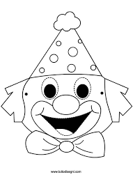 Maschera Pagliaccio Per Bambini Da Colorare Tuttodisegni Com Bambini Da Colorare Pagliacci Carnevale Scuola