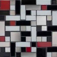 Mosaic Designs Using Red Glass Tiles At Susan Jablon Grey Mosaic Tiles Red Kitchen Mosaic