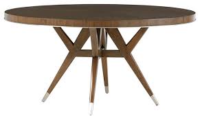 72 round ash dining table, stained grey with steel modern art base for houston, tx client. Strathmore Round Dining Table Midcentury Dining Tables By Homesquare Houzz
