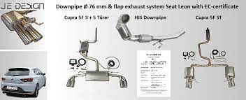 Seat leon fr 1.8 tsi exhaust helder valente lux 195hp contact : Je Design Flap Exhaust System Seat Leon 5f Cupra