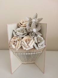 Folded Book Art Vase Shape With Paper Flowers Etsy Handmade Flowers Paper Folded Book Art Book Folding