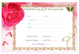 Moreover, popular floral to metallic frames & everything that brings wedding vibes are also here. Gold Frame Wedding Gift Certificate Template Wedding Gift Cards Gift Card Template Wedding Gifts