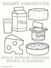 Healthy Food Colouring Pages Dairy Products Coloring For Food Coloring Pages No Dairy Recipes Healthy And Unhealthy Food