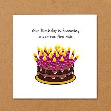 Birthday Cake On Fire Funny Funny Birthday Card With Cake And Candles Dad Mum Friend Etsy Old Birthday Cards Funny Birthday Cards Birthday Cards