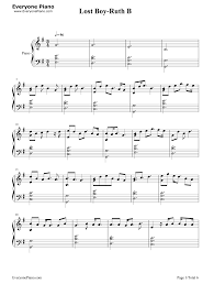 8notes has free sheet music for piano in many different styles, like classical, rock and pop, jazz, folk and more. Lost Boy Ruth B Stave Preview 1 Free Piano Sheet Music Piano Chords Piano Sheet Music Free Piano Sheet Music Pop Piano Sheet Music