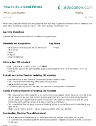 How To Be A Good Friend Lesson Plan Education Com Lesson Plan Education Com Friendship Lessons Social Studies Lesson Plants Lesson Plans