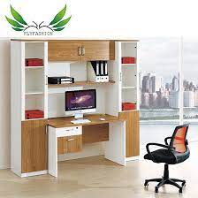 Adjustable shelves help you use your space more efficiently. China Office Single Staff Wooden Computer Desk With Bookshelf China Rectangle Computer Desk Computer Desk