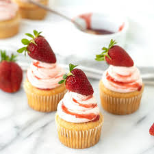 Swirled Strawberry Cupcakes California Strawberries Recipe Strawberry Cupcakes Strawberry Dessert Recipes Strawberry Recipes