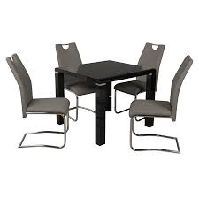Chairs & furniture as low as $69.99. Trend High Gloss Black 3ft Square Dining Table 4 Chairs Free Delivery Returns
