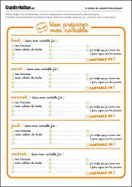 Le Memo Du Cartable Bien Prepare Sindy Jase Planning Enfant Education Education Bienveillante