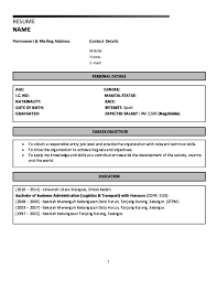 You don't want to ask for less than the employer's willing to pay, but asking too much could kill your shot at an interview. Doc Example Resume Nur Ilyani Academia Edu