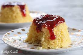 Microwaveable Gluten Free Jam Sponge Pudding Recipe Dairy Free Recipe Pudding Recipes Sponge Pudding Recipe Microwave Dessert