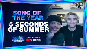 The oxford languages 2020 word of the year campaign looks a little different to previous years. 5 Seconds Of Summer Win Song Of The Year Presented By Youtube Music 2020 Aria Awards Youtube